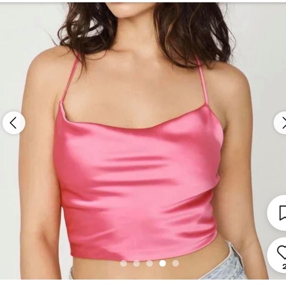 Garage Carla cowl neck open back cami. I’m WHITE. Medium.  NWT - Picture 6 of 7